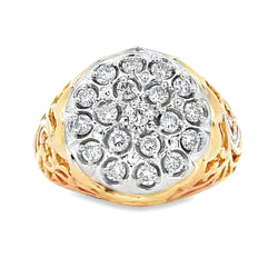 Natural 1.00ct Diamond Mens Ring 10KT Yellow Gold