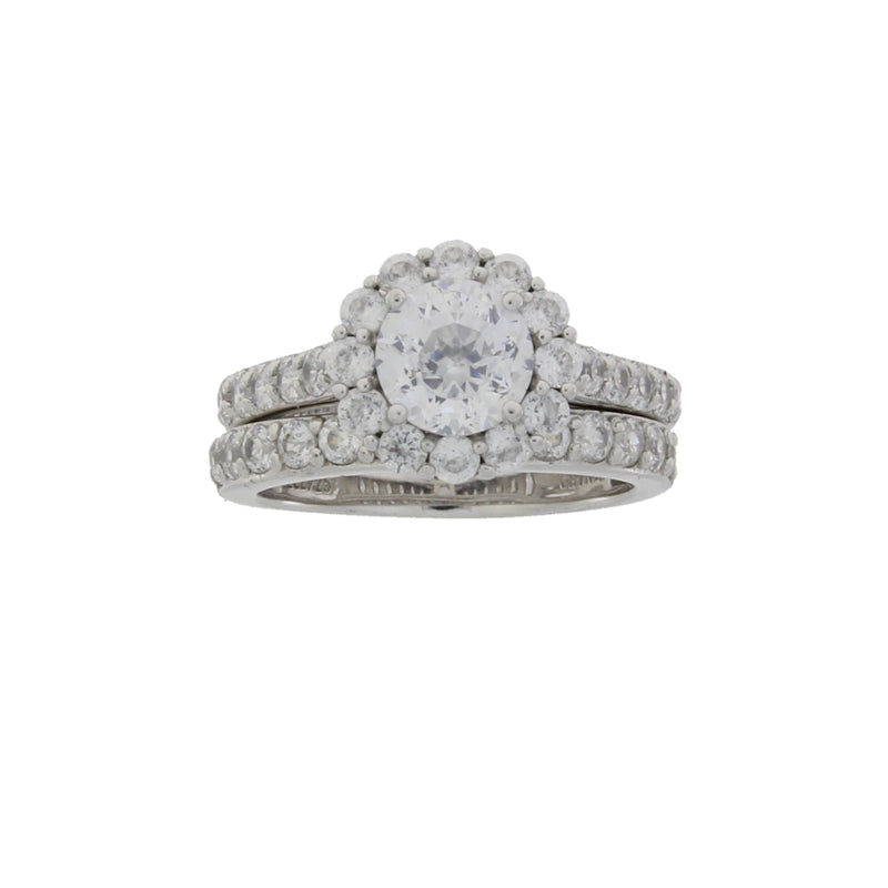 Natural Cubic Zirconium CZ SS Bridal Sterling Silver
