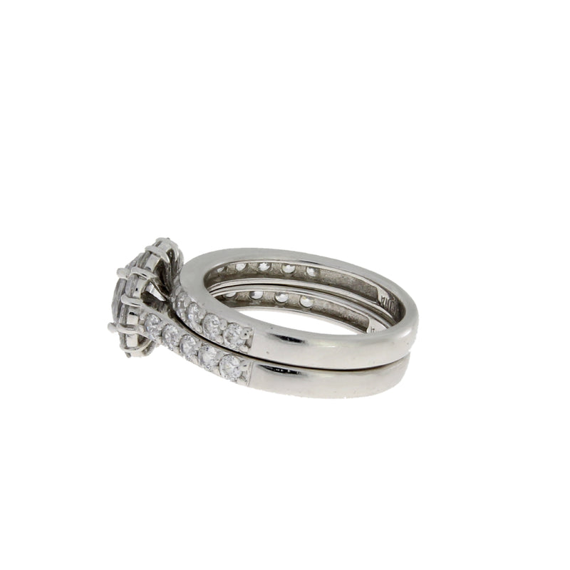 Natural Cubic Zirconium CZ SS Bridal Sterling Silver