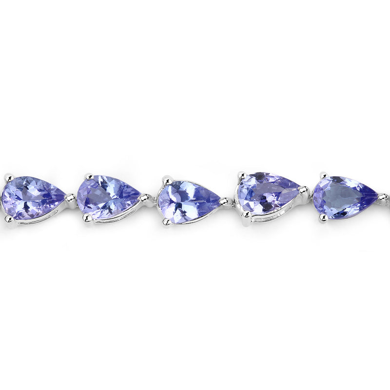 9.25 Carat Genuine Tanzanite .925 Sterling Silver Bracelet