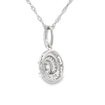 Natural Cubic Zirconia Fashion Pendants Sterling Silver