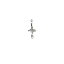 .03ct Diamond Cross Religious Pendant 10KT White Gold