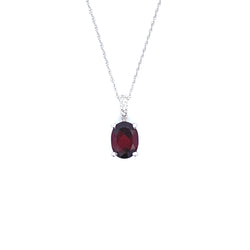 .02ct Garnet Diamond Fashion Pendants 10KT White Gold