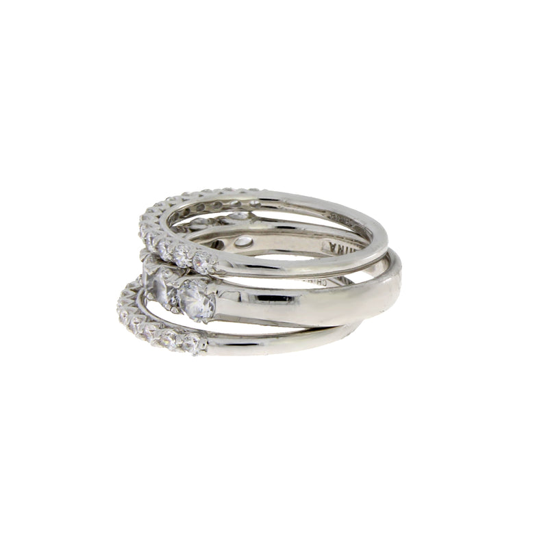 Natural Cubic Zirconium CZ SS Bridal Sterling Silver