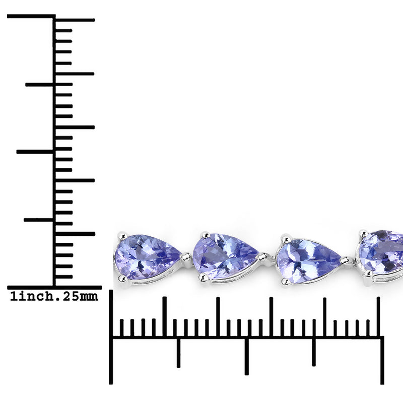 9.25 Carat Genuine Tanzanite .925 Sterling Silver Bracelet