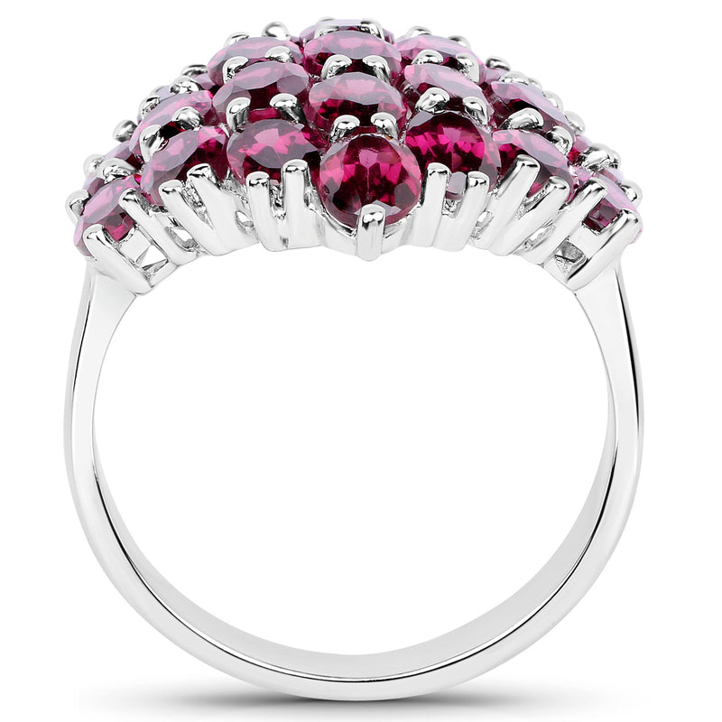 11.50 Carat Genuine Rhodolite .925 Sterling Silver Ring