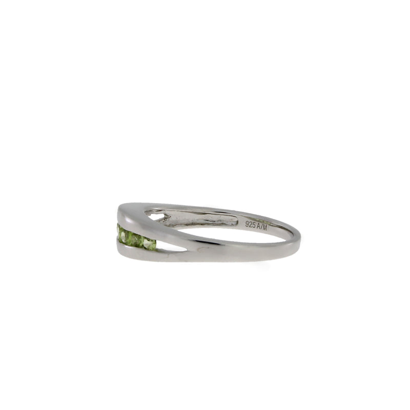 Genuine Peridot Ring Sterling Silver
