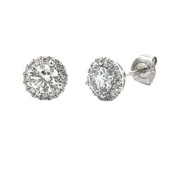 1.00ct Lab Grown Diamond Stud Earrings 14KT White Gold